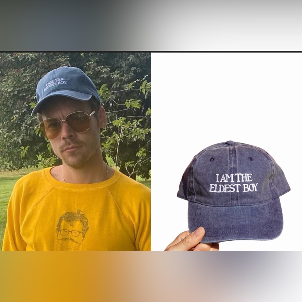 Cap inspired by Succession and worn by Harry Styles